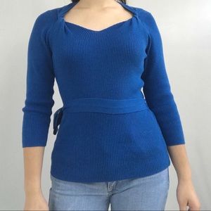 Ribbed long sleeve sweater
